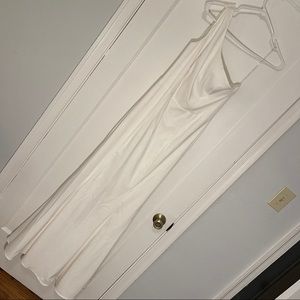 White long one shoulder formal dress